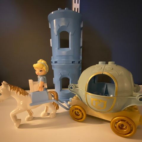 DUPLO Lego Askepott prinsesse med vogn og slott