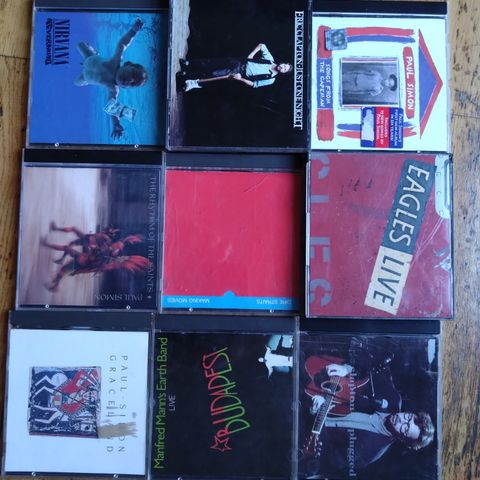 noen CD (Clapton, , Nirvana, Dire straits)