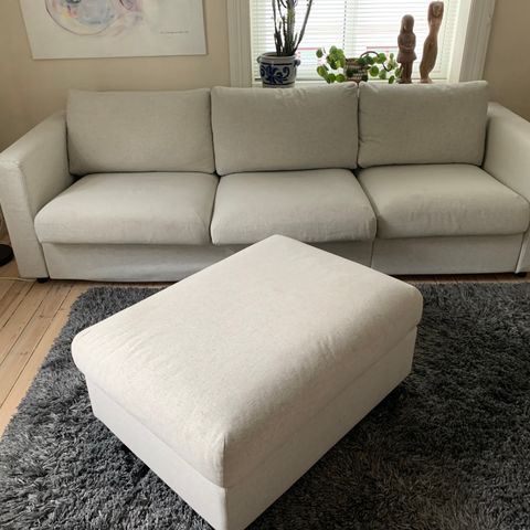 Sofa/sovesofa med puff