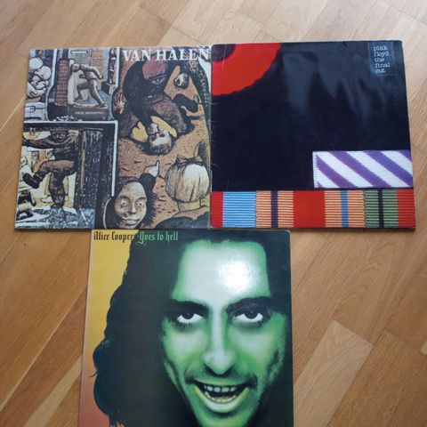 Vinylplater Alice Cooper, Pink Floyd, U2, Rainbow