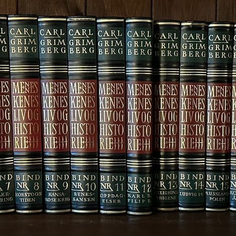 Carl Grimbergs - Menneskenes liv og historie bind 1-22 komplett serie