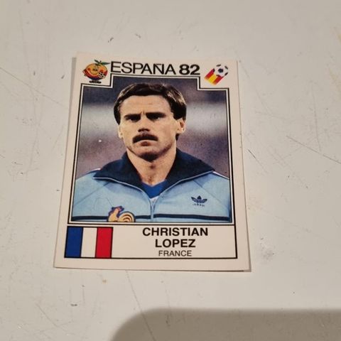 Panini sticker kort fra fotball VM i Spania 1982, Christian Lopez