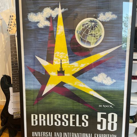 Innrammet poster fra Brussel Expo 58