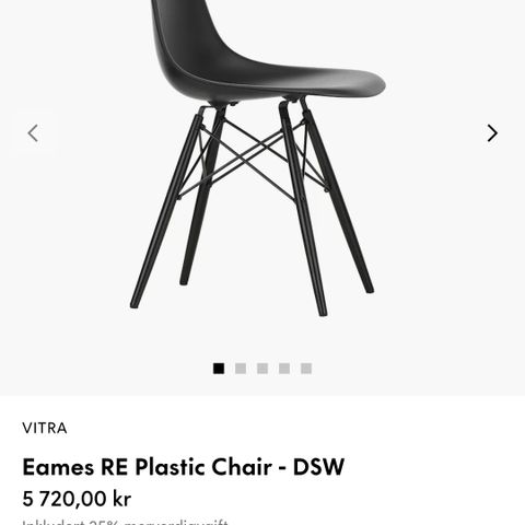 6 stk Eames DSW av Vitra