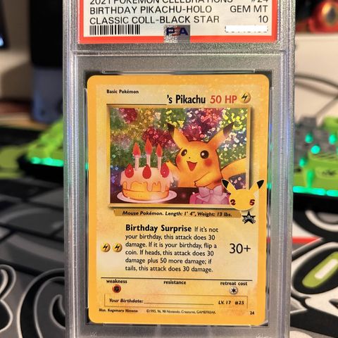 Pikachu Birthday #24 Pokemon Celebrations PSA 10