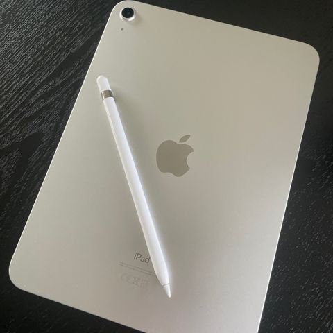 iPad 10,9" (2022) 64GB WiFi (sølv) + apple pencil (gen 1)