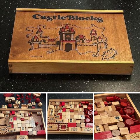 Vintage Castle Blocks - Flotte byggeklosser av giftfri tre