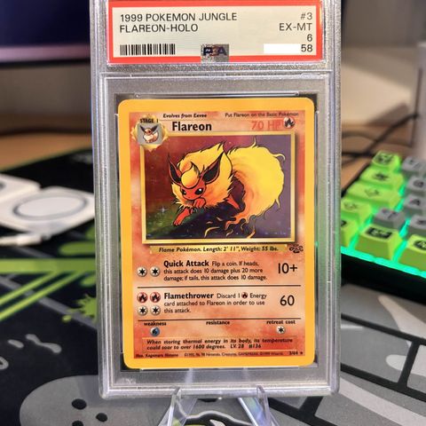 Flareon #3 Pokemon Jungle PSA 6