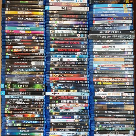 DIVERSE BLU-RAY TEGNEFILMER OG FILMER/SERIER