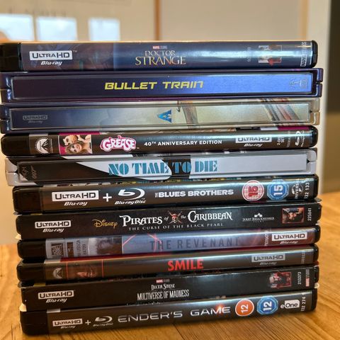 4K Ultra HD og noen Blu Rays!