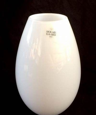 Holmegaard Cocoon vase hvit  26 cm Stor. Ønskes kjøpt