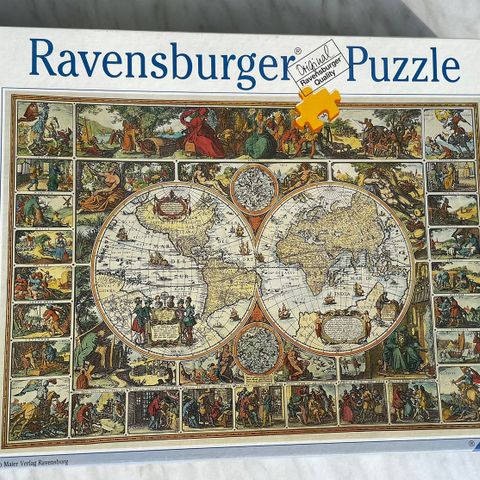 Ravensburger puslespill 5000 brikker - historisk verdenskart