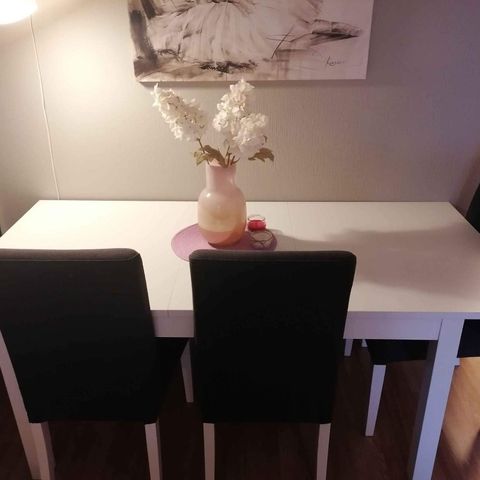 Bjursta IKEA Spisebord med 6 stoler.