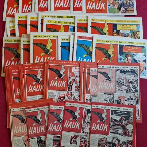 Hauk 1955-1957 komplett pen samling selges kr 5500