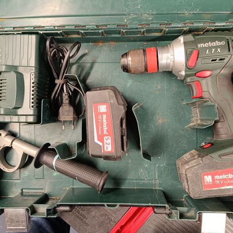 18V Metabo proffdrill med alt utstyr