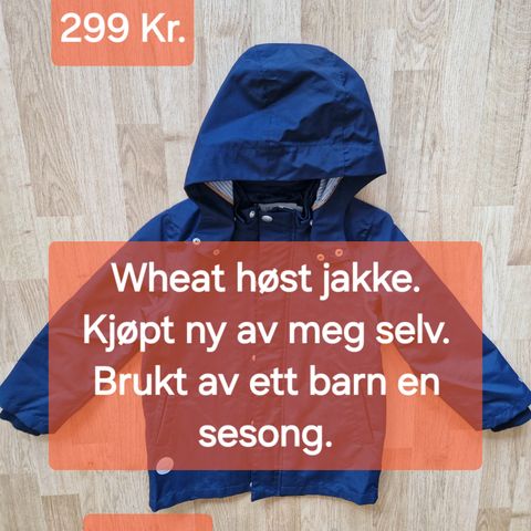 Wheat høst jakke, som ny