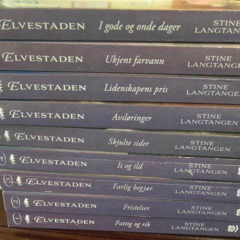 Bokserien Elvestaden av Stine Langtangen (bok 1-9)