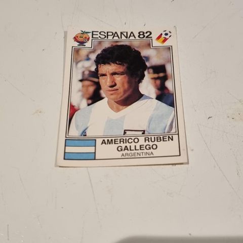 Panini sticker VM i Spania 1982, Americo Ruben Gallego, ubrukt