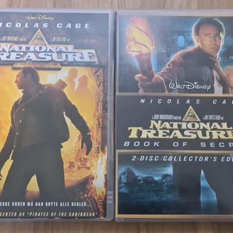 National Treasure 1 & 2 DVD med norsk tekst