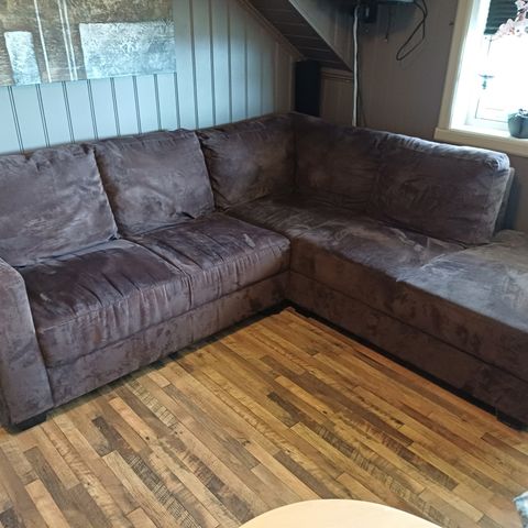 Velour sofa