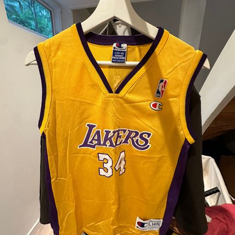 Vintage LA Lakers drakt (1996) med Shaq34 - str 10 år