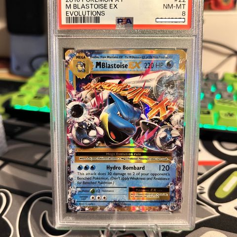 M Blastoise EX #22 Pokemon Evolutions PSA 8