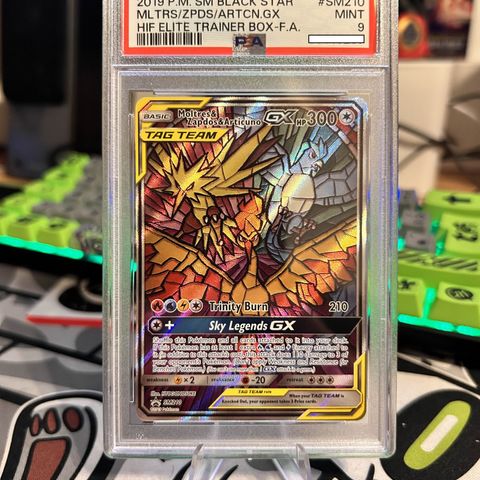 Moltres & Zapdos & Articuno GX #SM210 PSA 9