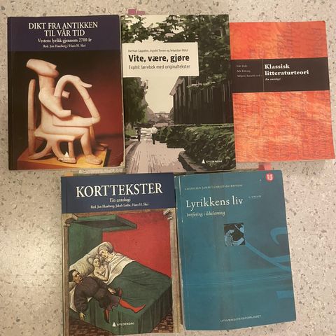 Selger bokpakke for allmenn litteraturvitenskap