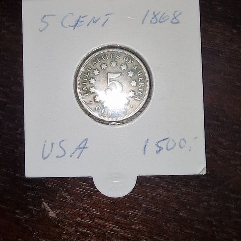 1868 5 cent