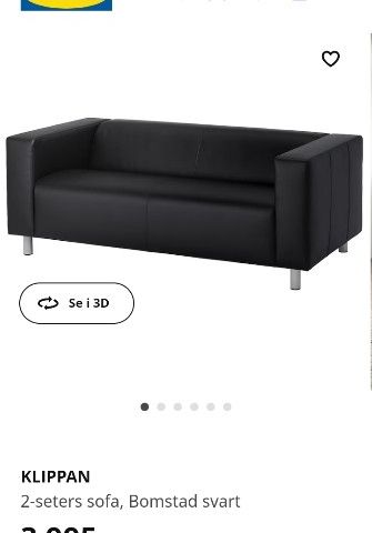 Ikea sofa gis bort mot henting (klippan 2 seter)