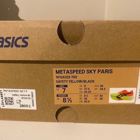 Metaspeed sky Paris! Nb! Små i str så jeg gikk opp en size