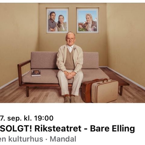 Billett til ELLING 💫1. rad 💫Buen kulturhus