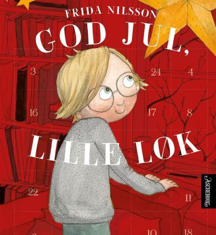 God jul, Lille Løk. Fra 6 år. Adventskalender-bok. Barnebøker Frida Nilsson