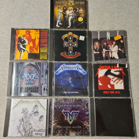 10 stk Heavy Metal/Rock Cd'r selges samlet