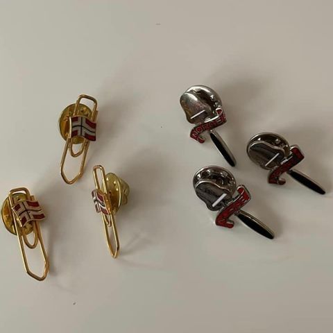 3 binders pins og 3 ostehøvel pins. Bud ønskes. Kan sendes med posten