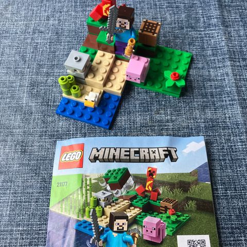 Minecraft Lego sett 21177 The creeper ambush. Med instruks