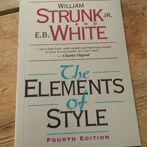 The elements of style