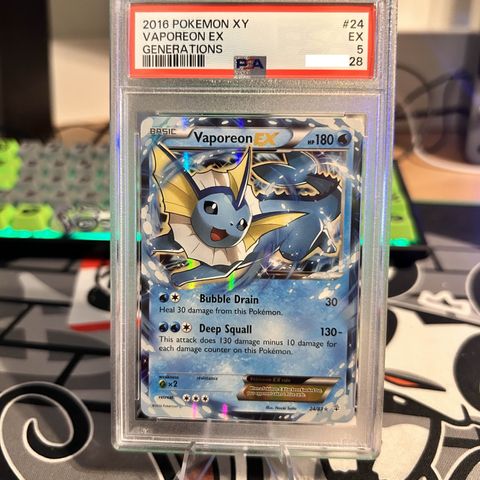 Vaporeon EX #24 Pokemon Generations PSA 5