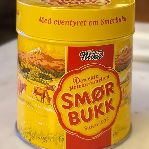 Nidar Smørbukk (karameller) boks