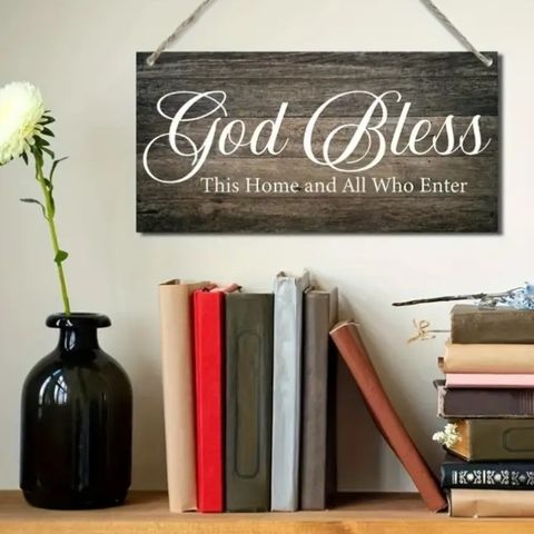 God Bless Our Home- skilt (nytt)