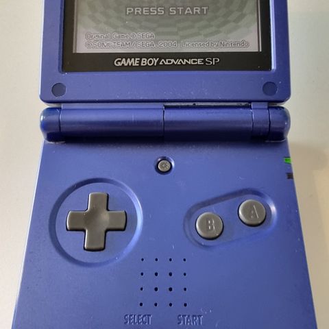 Blå GBA SP, inkl Sonic Advance 3