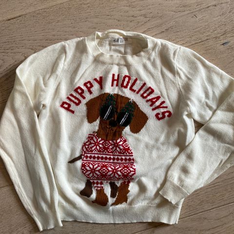 Julegenser Puppy H&M str 134/140