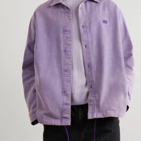 Acne Studios - Osearat Logo-Appliquéd Cotton-Blend Twill Overshirt - Purple