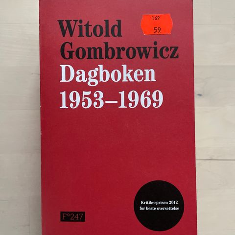 Witold Gombrowicz «Dagboken 1953 - 1969»