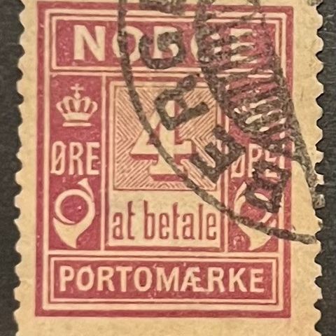 Norge frimerker stemplet, nk porto 2, 4 øre portomerke 1889