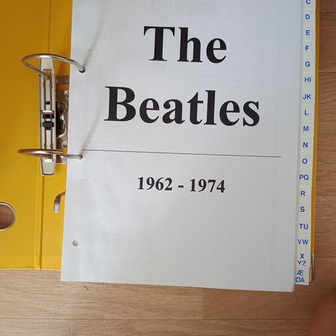 Noter og tekster fra The Beatles