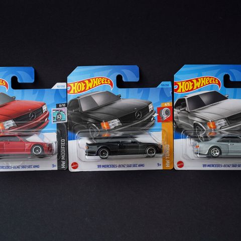 89’ Mercedes Benz 560 SEC AMG  Hotwheels Pakke