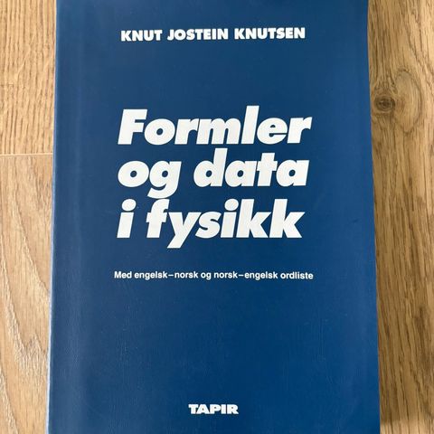 Formler og data i fysikk