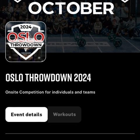 Oslo throwdown f/f intermediate billett selges