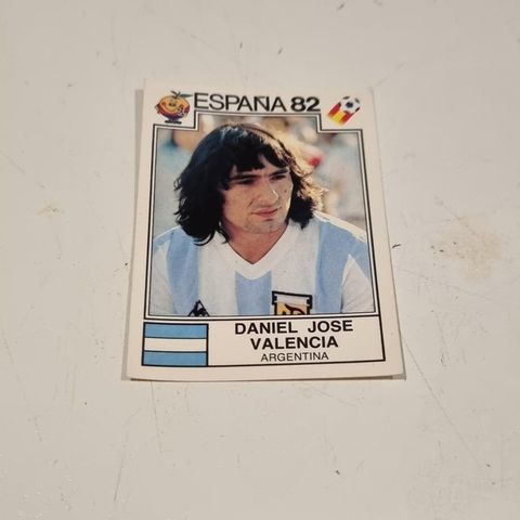 Panini sticker kort fra fotball VM i Spania 1982, Daniel Jose Valencia